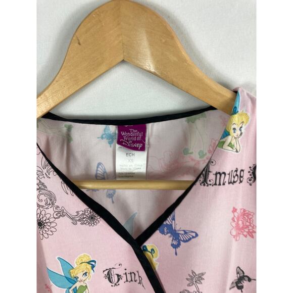 Disney Tinkerbell Scrub Top Size XS - Picture 3 of 4